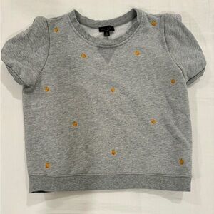 Petite XS current air short sleeve sweatshirt cropped top.